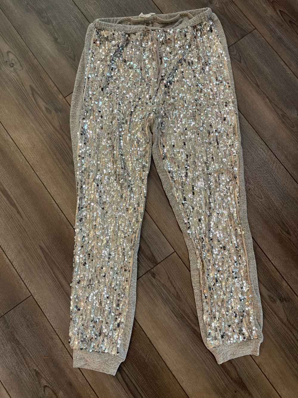 Joyfolie Girls Sparkle Sequin jogging pants - Champagne